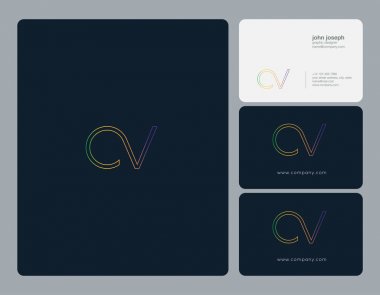 renkli harfler logo Cv şablonları kartvizitler için