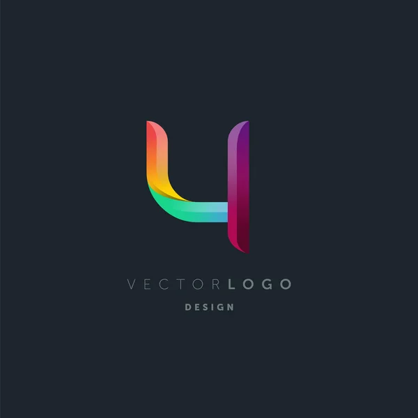 Logo Dégradé Sur Fond Blanc — Image vectorielle