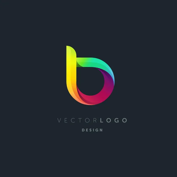 Logo Gradiente Sobre Fondo Negro — Vector de stock