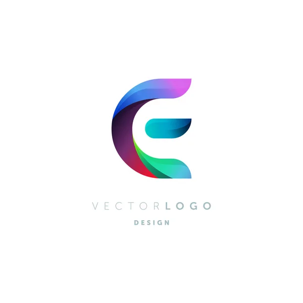 Logo Verloop Witte Achtergrond — Stockvector