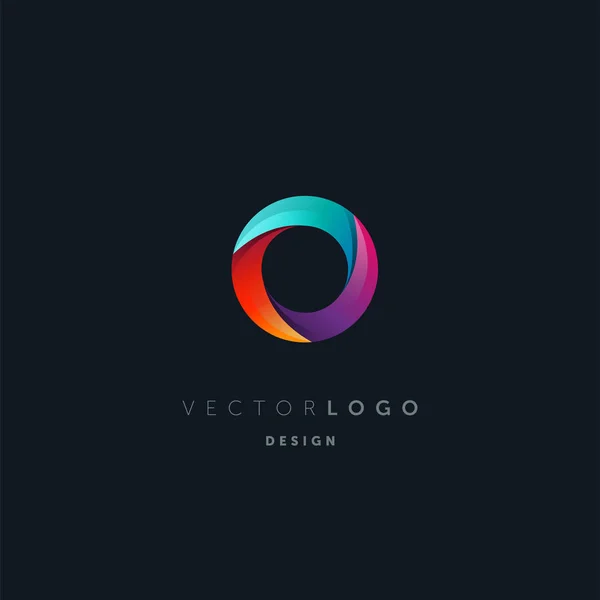 Logo Gradiente Fundo Preto — Vetor de Stock