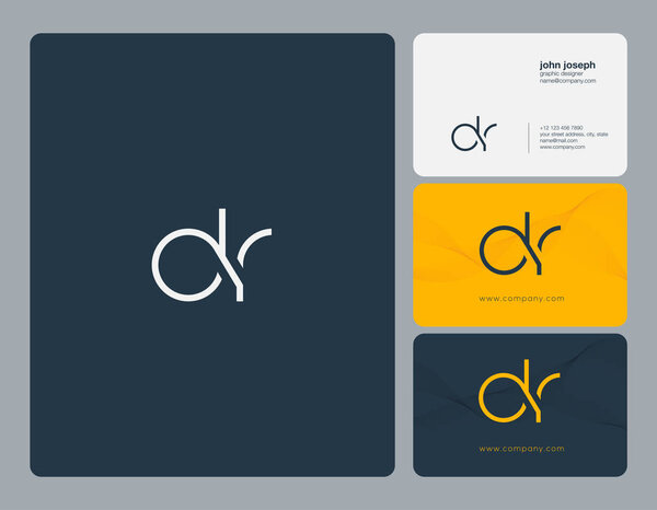 Joint Dr Letters Logo, Business Card Template, Vector