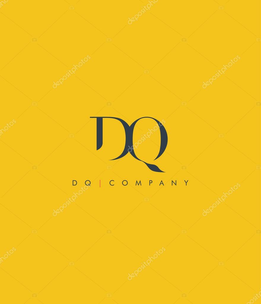 Joint Dq Letters Logo, Business Card Template, Vector