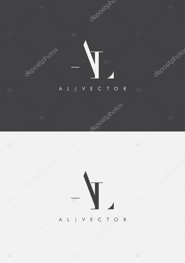 logo joint Al for Business Card Template, Vector