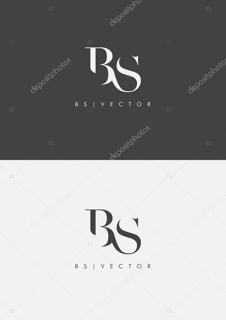 Joint Bs Letters Logo, Business Card Template, Vector