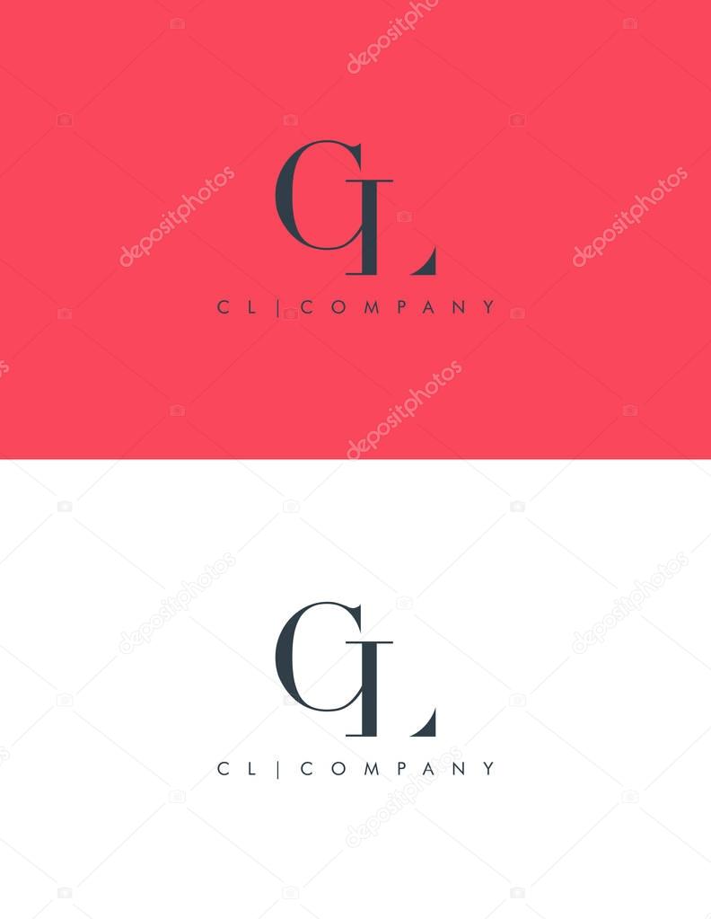 Logo joint Cl for Business Card Template, Vector