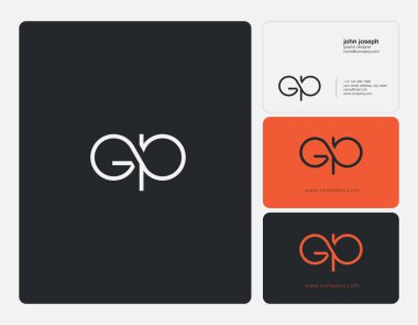 logo vektör kartvizit şablonu için Gp ortak