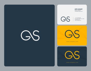 logo ortak Gs için kartvizit şablonu, vektör