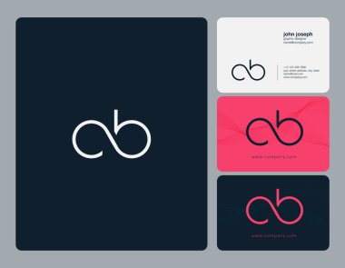 logo joint Cb for Business Card Template, Vector clipart