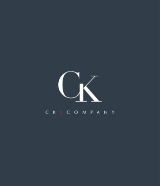 ortak Ck harfler illüstrasyon vektör 