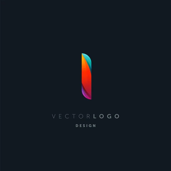 Logo Gradiente Sobre Fondo Negro — Vector de stock