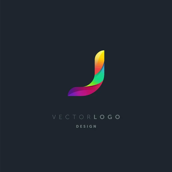 Logo Dégradé Sur Fond Noir — Image vectorielle