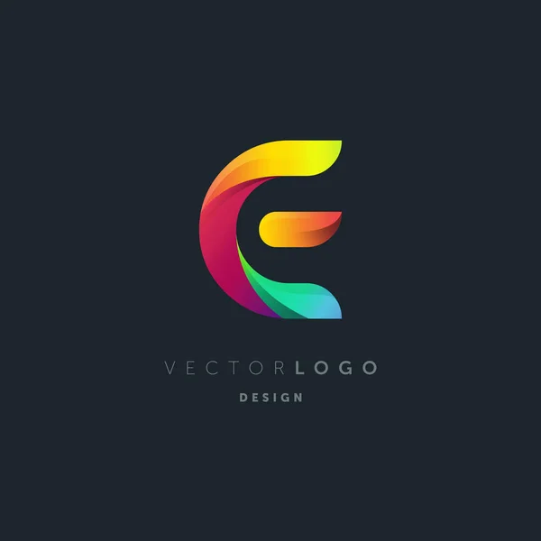 Logo Gradient Black Background — Stock Vector