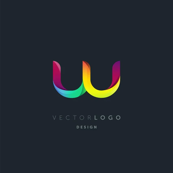 Logo Gradiente Sobre Fondo Negro — Vector de stock