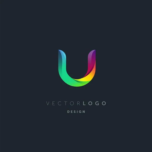 Přechodu Logo Černém Pozadí — Stockový vektor