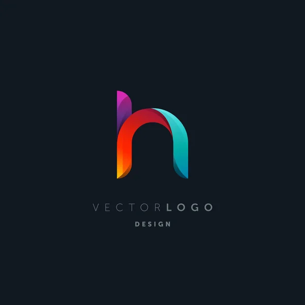 Logo Gradient Black Background — Stock Vector