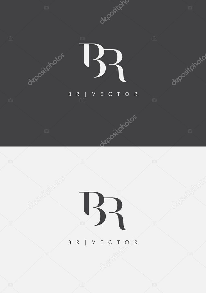Joint Br Letters Logo, Business Card Template, Vector