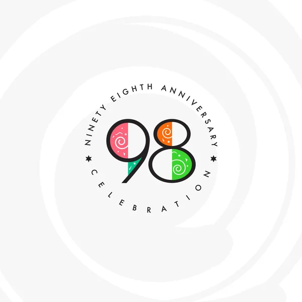 Logo Anniversaire Icône Identité Entreprise Géométrique Illustration Vectorielle — Image vectorielle