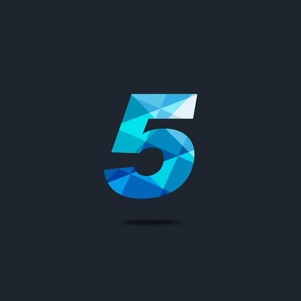 Ícone Logotipo Número Digital Moderno Identidade Corporativa Geométrica Ilustração Vetorial — Vetor de Stock