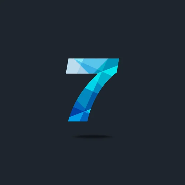Moderne Digitale Ziffern Logo Symbol Geometrische Corporate Identity Vektorillustration — Stockvektor