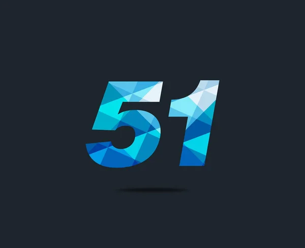 Modern Digitala Nummer Logo Ikon Geometriska Företagsidentitet Vektorillustration — Stock vektor