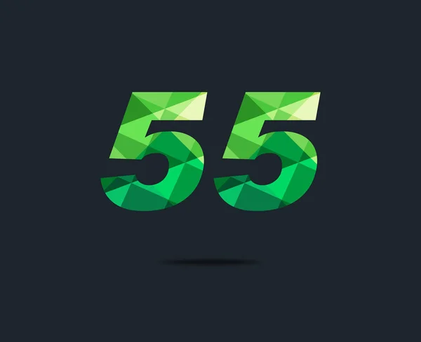 Modern Digital Number Logo Icon Geometrical Corporate Identity Vector Illustration — Stock Vector