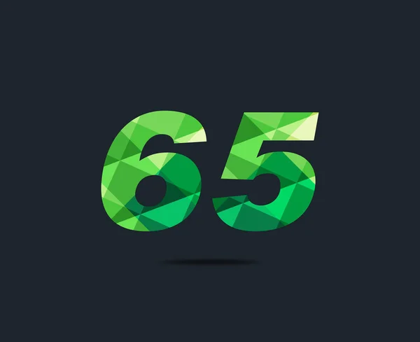 Moderne Digitale Zahl Logo Symbol Geometrische Corporate Identity Vektorillustration — Stockvektor