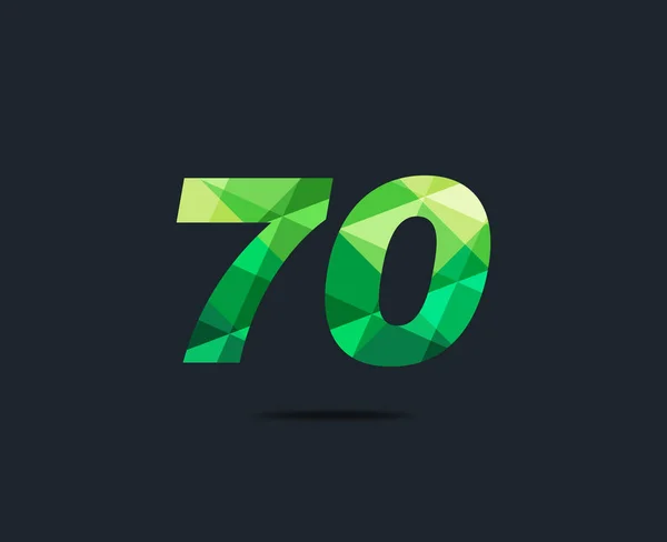 Modern Digital Number Logo Icon Identitate Corporativă Geometrică Ilustrație Vectorială — Vector de stoc
