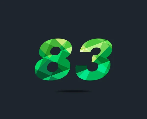 Modern Digital Number Logo Icon Identitate Corporativă Geometrică Ilustrație Vectorială — Vector de stoc