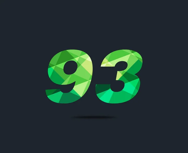 Moderna Icona Del Logo Del Numero Digitale Identità Aziendale Geometrica — Vettoriale Stock