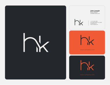 kartvizit şablonu, vektör çizim için logo ortak hk