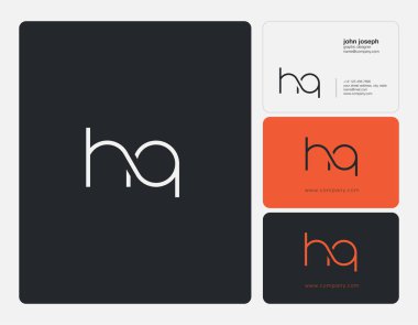 logo ortak hq için kartvizit şablonu, vektör çizim