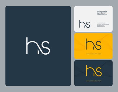 HS ortak harfler vektör çizim yuvarlak 