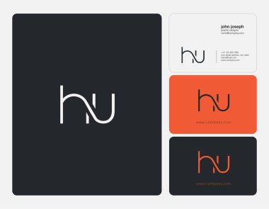 Hu ortak yuvarlak harfler illüstrasyon vektör 