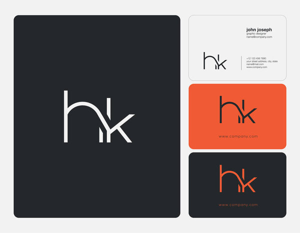 logo joint hk for business card template, vector illustration