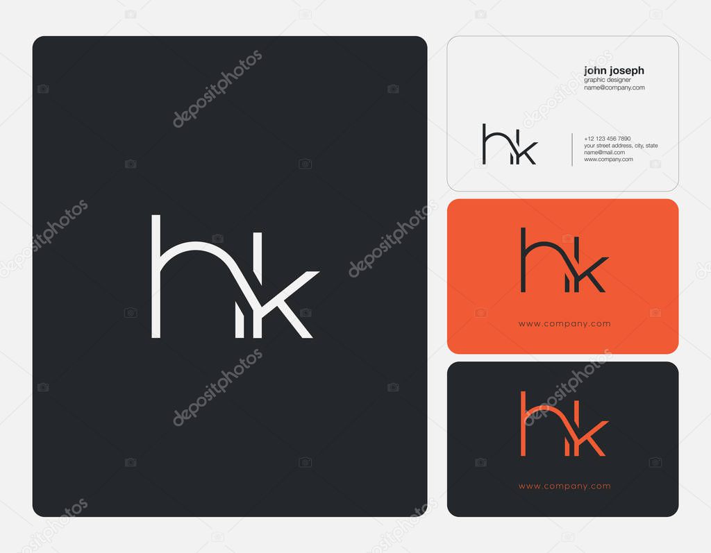 logo joint hk for business card template, vector illustration