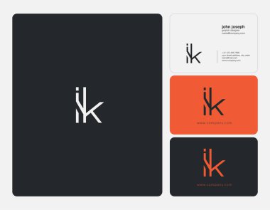 ortak IK harfler illüstrasyon vektör 