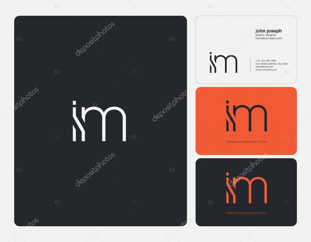 Joint Im letters vector illustration
