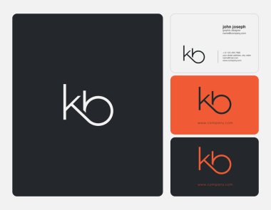 KB ortak yuvarlak harfler illüstrasyon vektör 