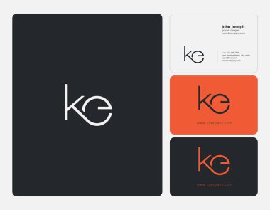 ke ortak yuvarlak harfler illüstrasyon vektör 