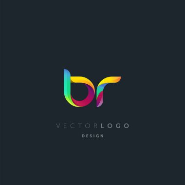 Ortak Br harf Logo, kartvizit şablonu, vektör