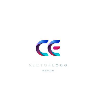 ortak Ce harfler illüstrasyon vektör 