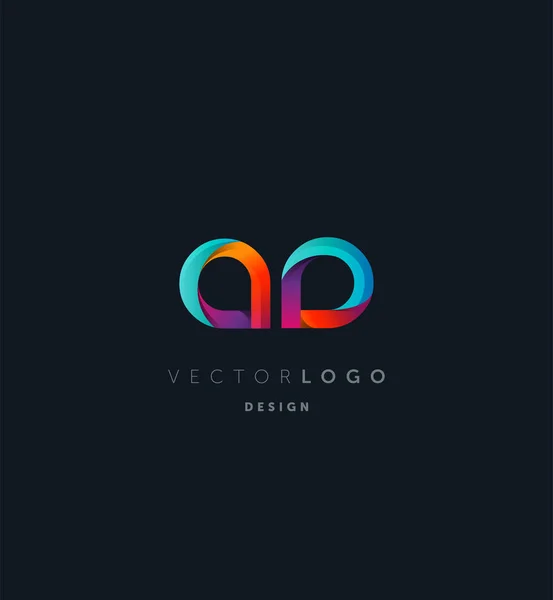 Logo Cartas Conjuntas Plantilla Tarjeta Visita Vector — Vector de stock