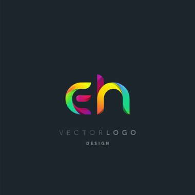 Degrade ha Logo, kartvizit şablonu, vektör mektuplar