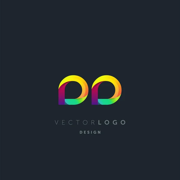 Gemeinsame Buchstaben Logo Visitenkartenvorlage Vektor — Stockvektor