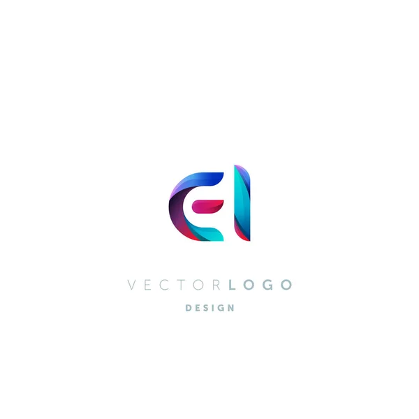 Gradient Buchstaben Logo Visitenkartenvorlage Vektor — Stockvektor