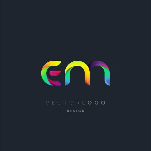 Logotipo Letras Gradient Modelo Cartão Visita Vetor — Vetor de Stock