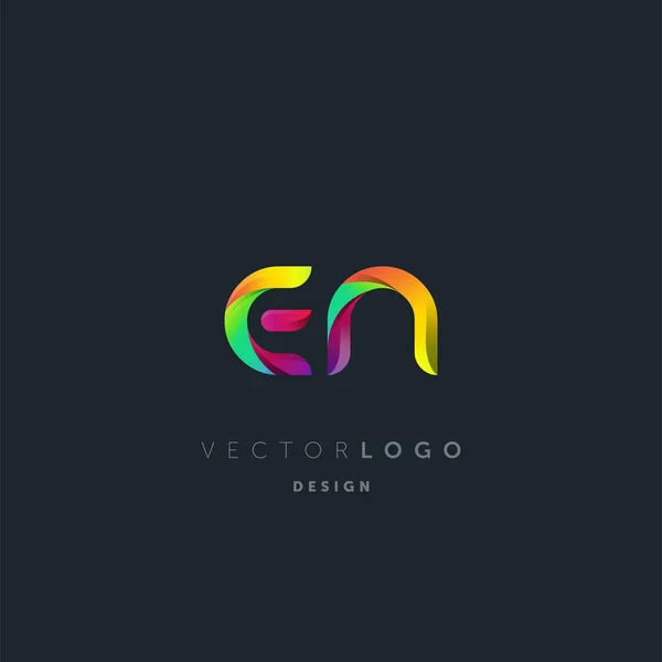 Gradient Letters Logo Visitenkartenvorlage Vektor — Stockvektor