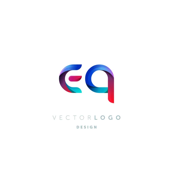 Logotipo Letras Gradiente Modelo Cartão Visita Vetor — Vetor de Stock