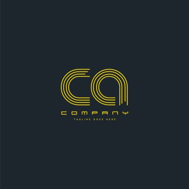 logo hattı ortak Ca için kartvizit şablonu, vektör